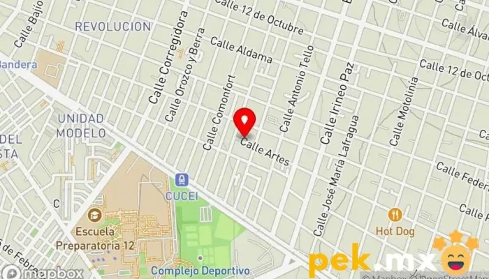 mapa de Electricista Residencial Comercial e Industrial (ERCI) Electricista en Guadalajara