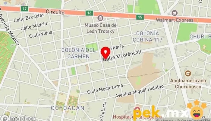 mapa de Electricistas Express Electricista en Coyoacán, Ciudad de México