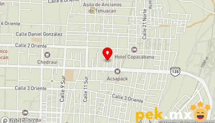 mapa de Electricistas  en Tehuacán