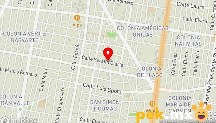 mapa de ELECTRICISTAS VIEYRA PROYECTOS E INSTALACIONES Servicio de instalación eléctrica en Benito Juárez, Ciudad de México