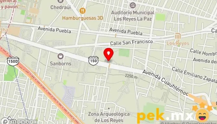 mapa de Electro Oriente de México (Material eléctrico) Tienda de electricidad en Los Reyes Acaquilpan