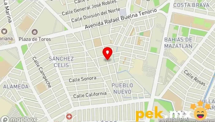mapa de Electroconstructora Manjarrez S.a. De C.v. Electricista en Mazatlán