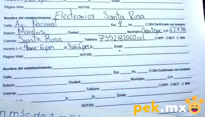 Electronica Santa Rosa Abierto Ahora - Oaxtepec