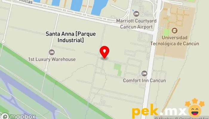 mapa de Equipos Electricos Sucursal Cancún Tienda de materiales para la construcción en Cancún