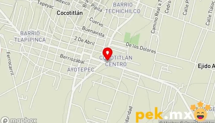 mapa de Feria Del Elote Tienda de alimentación en Cocotitlán