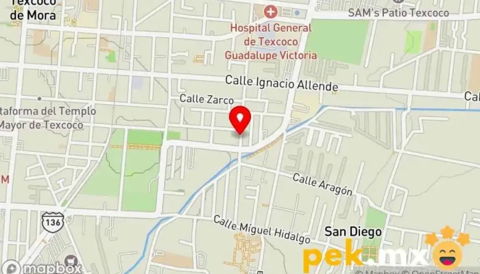 mapa de Grupo IDE Ingeniería y Diseño Eléctrico Asesor en ingeniería, Servicio de instalación eléctrica en Texcoco de Mora