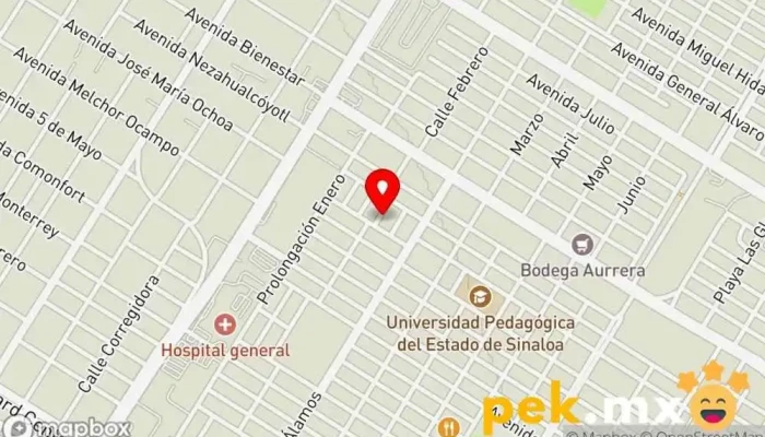 mapa de Grupo Jecoro Tienda aire acondicionado, Electricista, Fontanero en Los Mochis