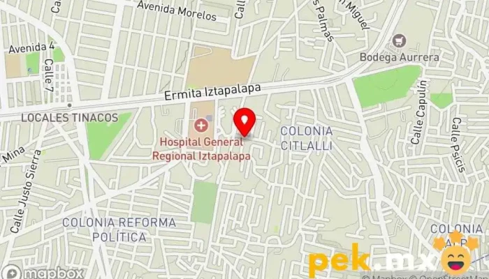 mapa de GRUPO VILLANUEVA Empresa constructora, Electricista, Persona de mantenimiento, Servicio de conserjería, Pintor, Reformas en Iztapalapa, Ciudad de México