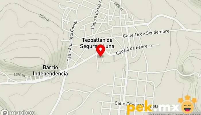 mapa de Heroica Villa Tezoatlán de Segura y Luna, Cuna de la Independencia de Oaxaca  en Oaxaca