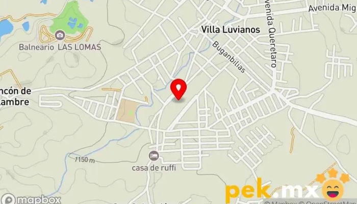 mapa de Instalaciones de la Expo Feria Luvianos Centro comunitario en Villa Luvianos