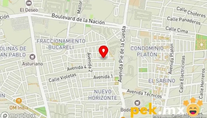 mapa de INSTALACIONES ELECTRICAS (PROELQRO) Electricista en Santiago de Querétaro