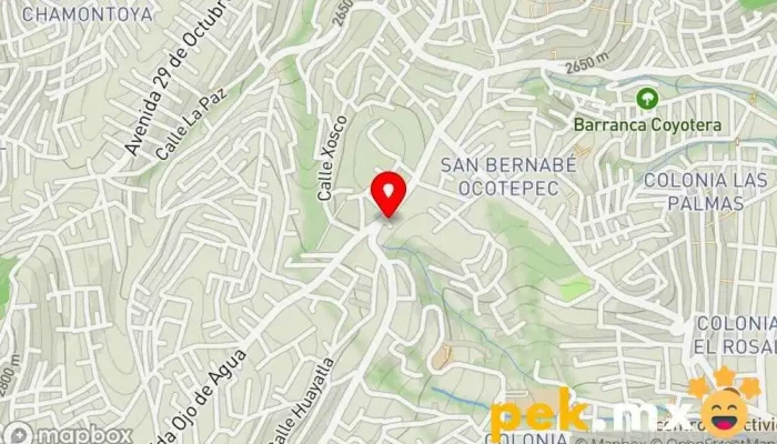 mapa de Instalaciones Martinez Electricista, Servicio de antenas, Servicio de impermeabilización en La Magdalena Contreras, Ciudad de México