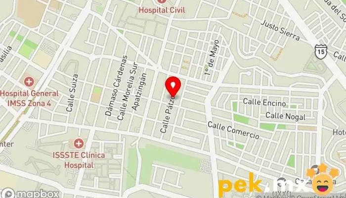 mapa de Instalaciones y Servicios Profesionales de Zamora Electricista en Zamora de Hidalgo