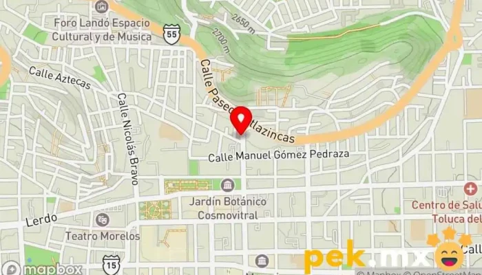 mapa de Jalisco Plomería y Electrica Fontanero, Tienda de electrónica en Toluca de Lerdo