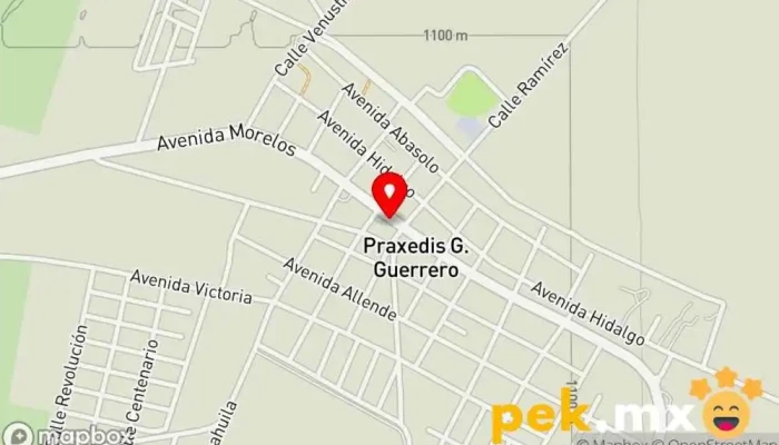mapa de JMAS Praxedis G. Guerrero Compañía suministradora de agua en Praxedis G. Guerrero