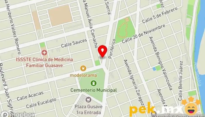 mapa de Kaldeko PLOMERIA Y ELECTRICIDAD  en Guasave