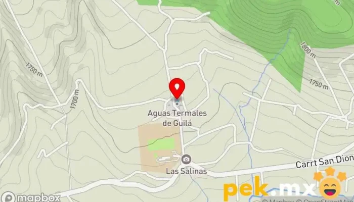 mapa de Las Salinas Zona de senderismo en Santiago Matatlán