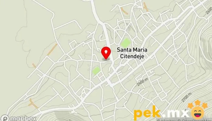 mapa de Lavaderos Públicos SSA Compañía suministradora de agua en Santa María Citendeje