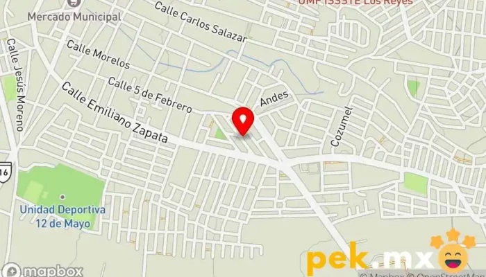 mapa de Luxin Soluciones en energia Electricista en Los Reyes de Salgado