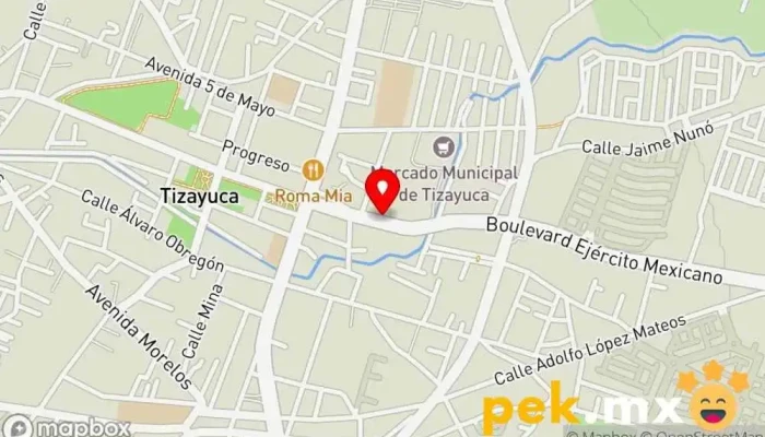 mapa de Maeh ® Tienda de herramientas, Electricista, Proveedor de productos para cerrar, Tienda de iluminación, Tienda de artículos de fontanería, Cuarto de herramientas en Tizayuca