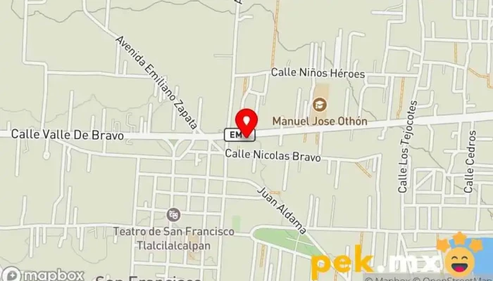 mapa de Martínez Servicio de reparación de sistemas eléctricos para automóviles en San Francisco Tlalcilalcalpan