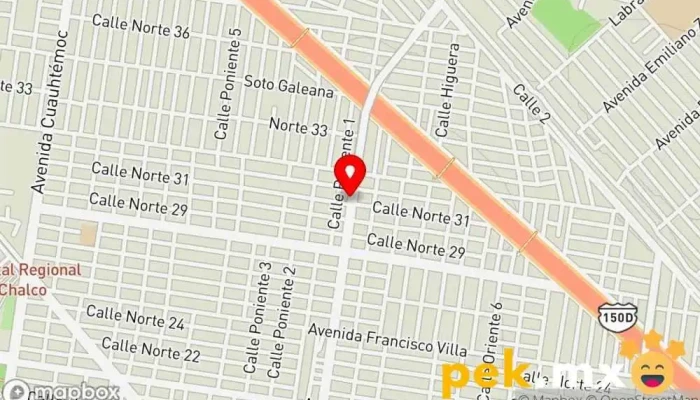 mapa de MATERIAL ELÉCTRICO Pérez Tienda de electricidad en Valle de Chalco Solidaridad