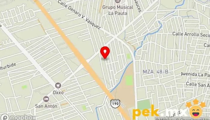 mapa de Muebleria Valentin Fábrica de muebles, Pintura de automóviles, Herrero, Electricista, Carpintería, Fontanero, Carpintero en Oaxaca de Juárez