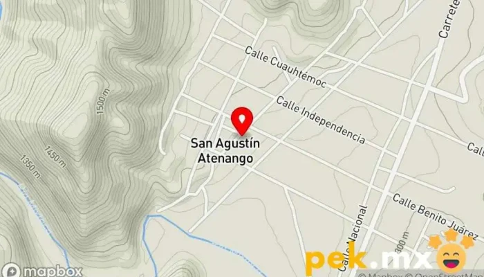 mapa de Municipio de San Agustín Atenango Oficina de gobierno local en San Agustín Atenango