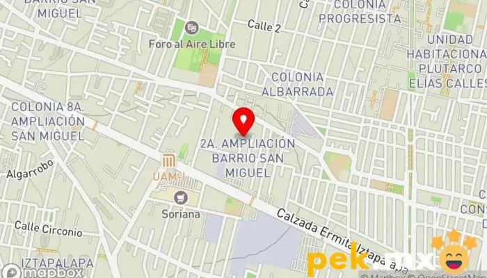 mapa de Ofisinergia Electricista en Iztapalapa, Ciudad de México