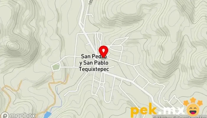 mapa de PALACIO MUNICIPAL DE SAN PEDRO Y SAN PABLO TEQUIXTEPEC, OAXACA Oficina de gobierno local en San Pedro y San Pablo Tequixtepec