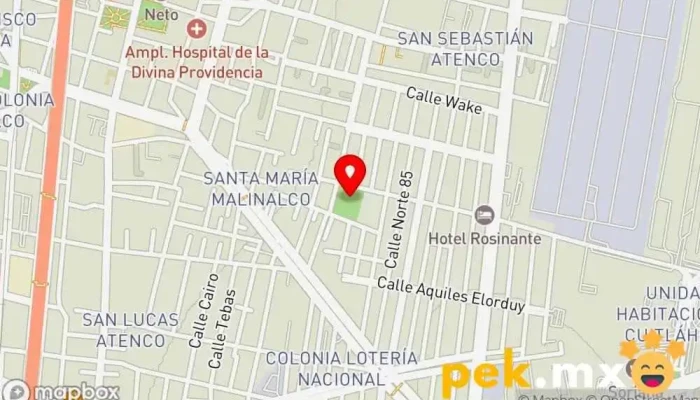 mapa de PILARES VIRGILIO CABALLERO / ELECTRICISTAS Centro educativo en Azcapotzalco, Ciudad de México