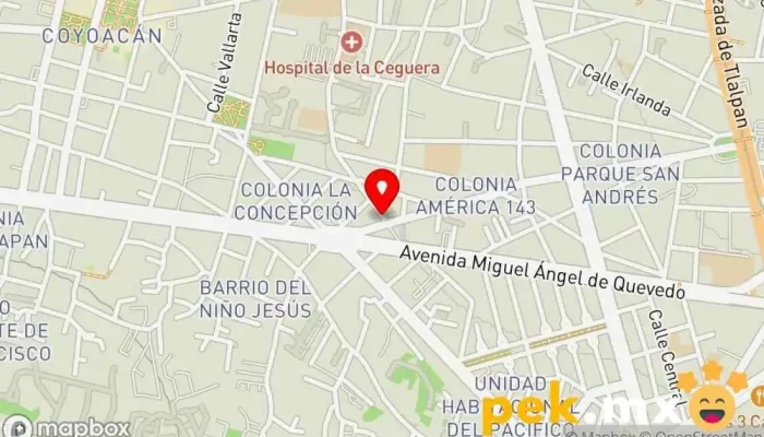 mapa de Plomería América Electricista en Coyoacán, Ciudad de México