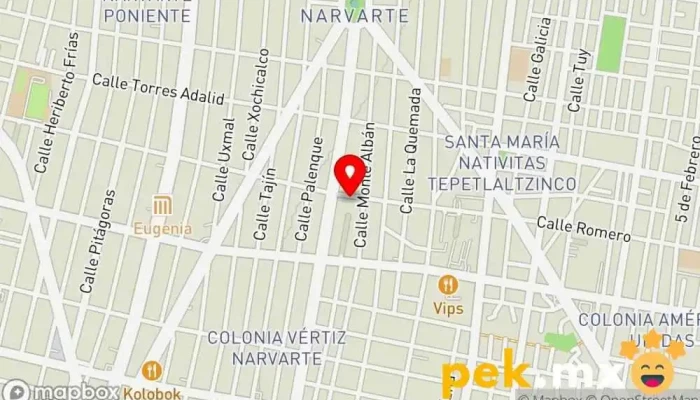 mapa de Plomería Chávez Electricista en Benito Juárez, Ciudad de México