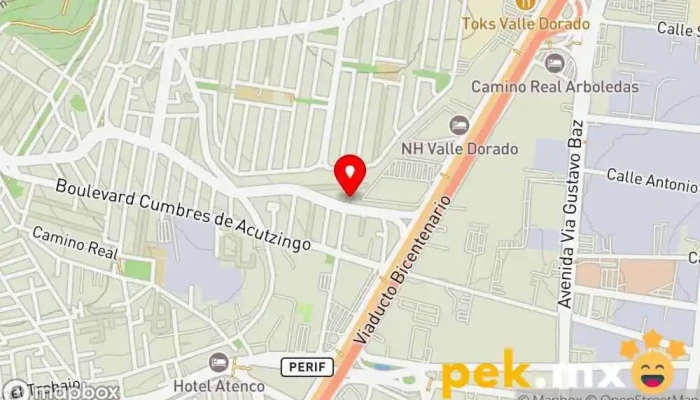 mapa de PLOMERIA ELECTRICIDAD E INTERFON ,ESPECIALISTAS EN FUGAS DE GAS Y AGUA (TECNIFLEET SERVICES) Electricista, Fontanero en Tlalnepantla