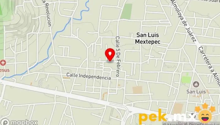 mapa de Plomeria Loma Tienda de artículos de fontanería en San Luis Mextepec
