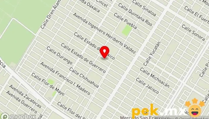 mapa de Plomeria y Electricidad Armenta Electricista en Los Mochis