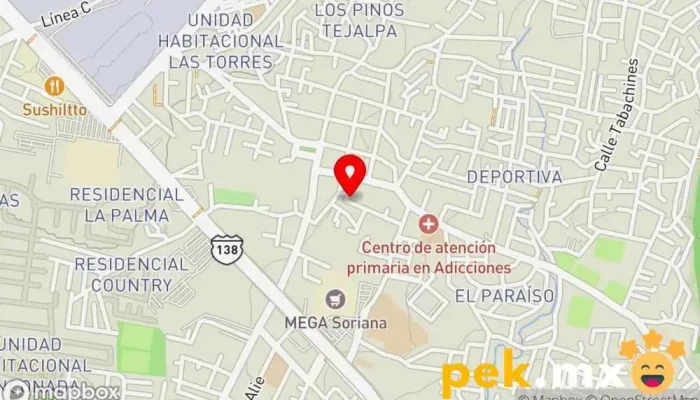 mapa de Plomero y electricista Contratista en Jiutepec