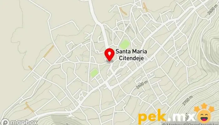 mapa de Pozo de Agua Potable No.1 Compañía suministradora de agua en Santa María Citendeje