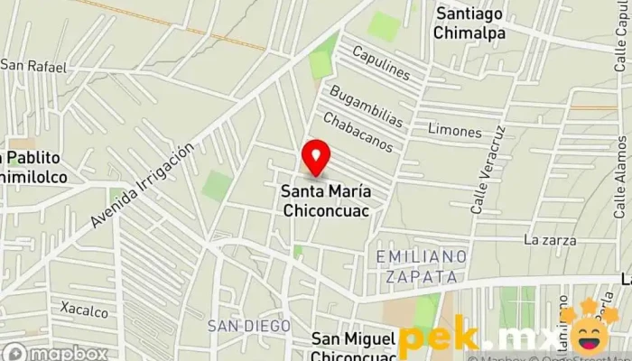 mapa de Pozo de agua potable Sta. María Compañía suministradora de agua en Chiconcuac de Juárez