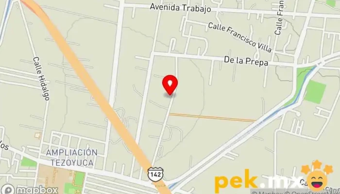 mapa de PRECESA, Tezoyuca Centro de reciclaje en Tezoyuca