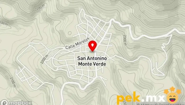 mapa de Presidencia Municipal Oficina de gobierno local en San Antonino Monte Verde