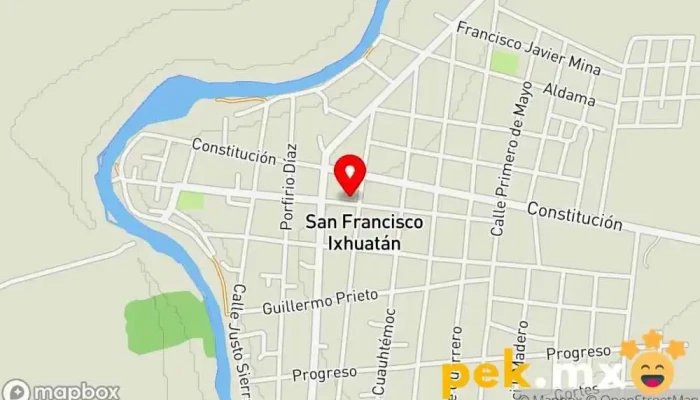 mapa de Presidencia municipal Centro comunitario en San Francisco Ixhuatán