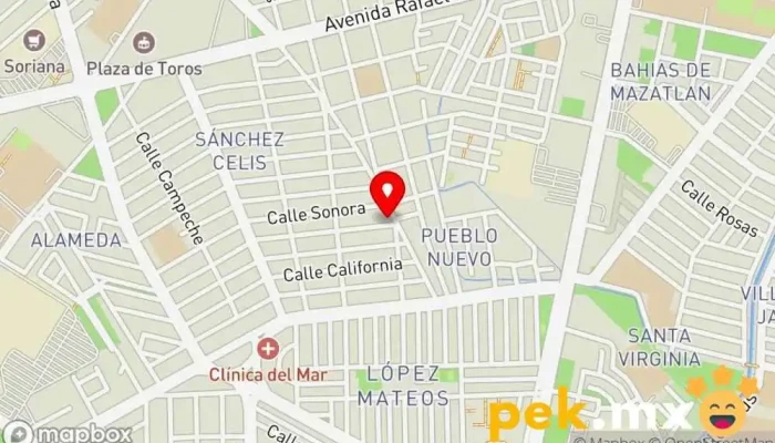 mapa de Proyectos y Tecnología Avanzada Electricista en Mazatlán