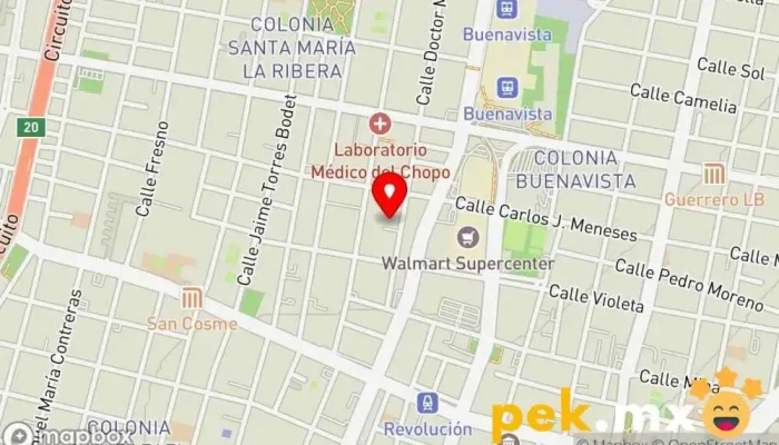 mapa de RVC Instalaciones Eléctricas, S.A. de C.V. Servicio de instalación eléctrica en Cuauhtémoc, Ciudad de México