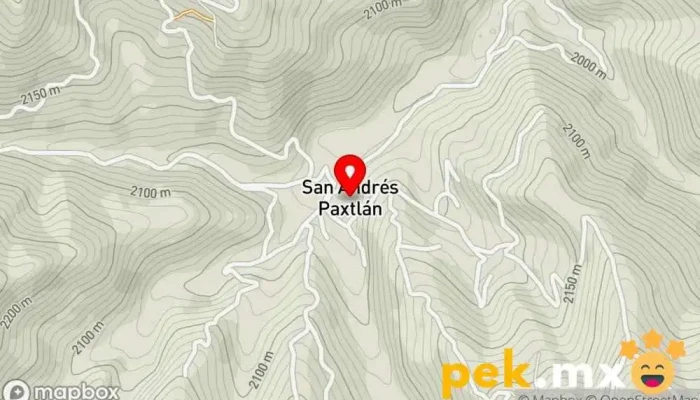 mapa de San Andrés Paxtlán  en Oaxaca
