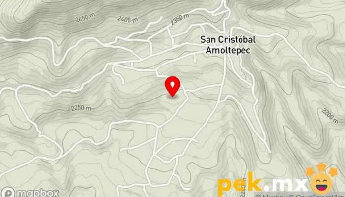 mapa de San Cristóbal Amoltepec  en Oaxaca