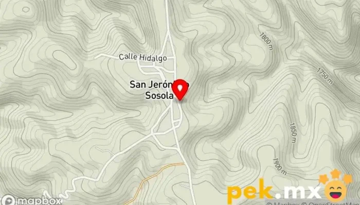 mapa de San Jerónimo Sosola  en Oaxaca