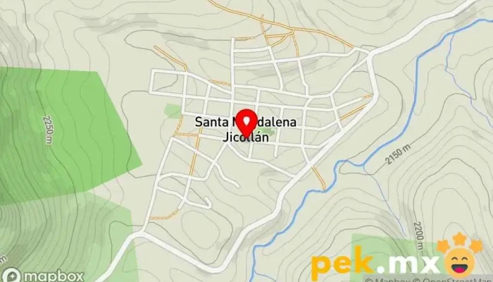 mapa de Santa Magdalena Jicotlán  en Oaxaca