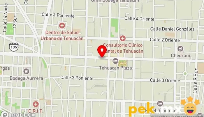 mapa de Seiryc. Instalaciones Electricas Electricista en Tehuacán