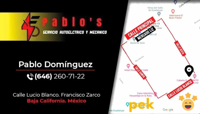 Servicio Autoeléctrico y Mecánico Pablo’s - 22750 Francisco Zarco